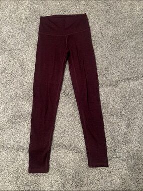 aerie maroon high-rise ankle length leggings size small